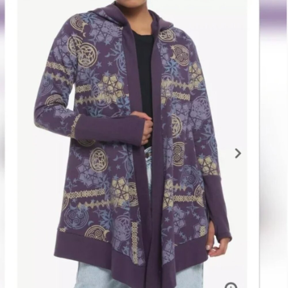 Her Universe Harry Potter Invisibility Cloak Hooded Cardigan Sz S Cosplay
